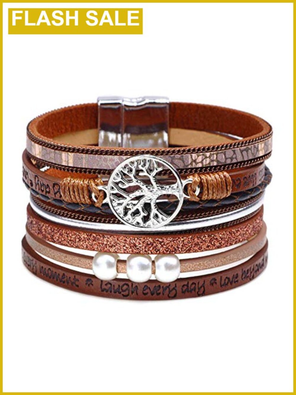 Leather Wrap Bracelet Women Boho Western Layered Cuff Jewelry